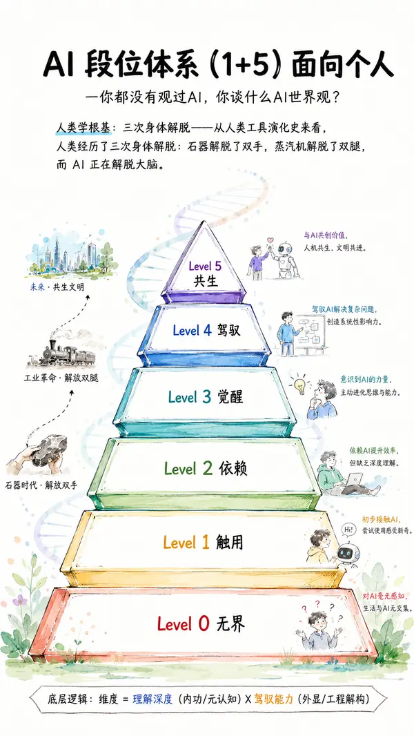 AI个体段位体系金字塔图